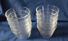 Set of 10 VINTAGE PYREX 462 CLEAR GLASS 5 1/2-oz CUSTARD CUPS 3-Ring Smooth Rim