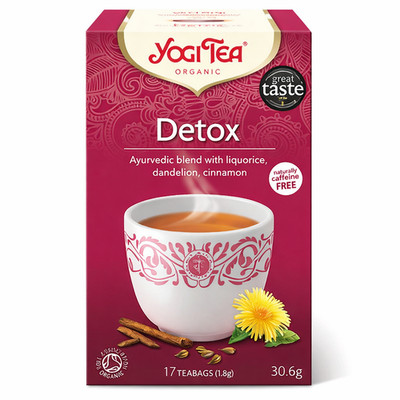 Yogi Tea Detox Organic Herbal Tea   Ayurvedic Blend  17 Tea Bags   Caffeine Freе
