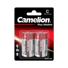 2 Camelion C Plus Alkaline Batteries LR14 MN1400 AM2 E93 1.5V 2Pack Exp 2032 New
