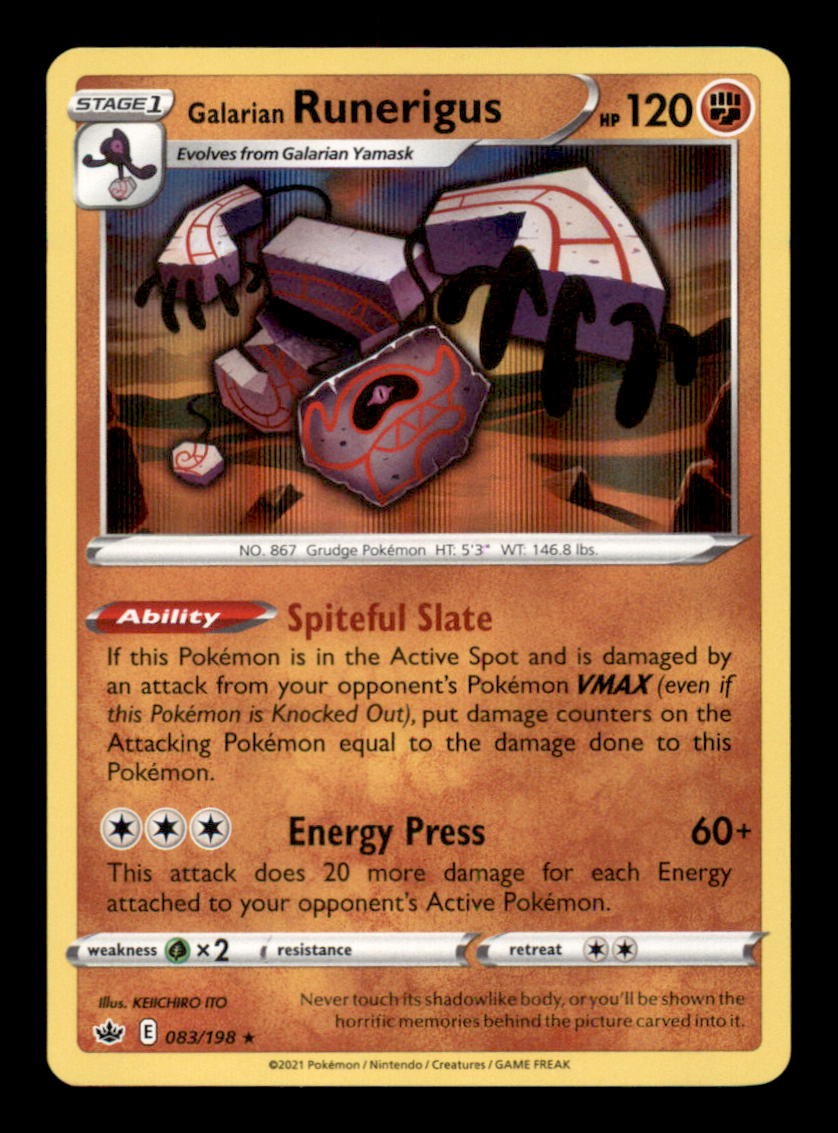 GALARIAN RUNERIGUS 083/198 HOLO RARE CHILLING REIGN NM/M