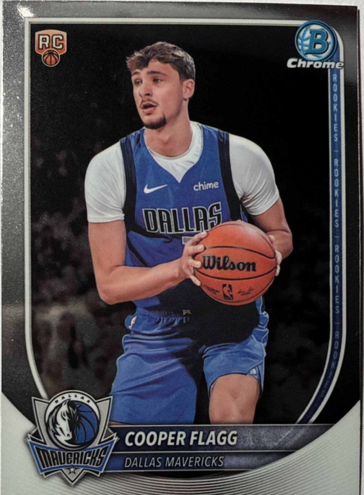 Topps 2025-26 Chrome Cooper Flagg Dallas Mavericks #251 Rookie Base Card