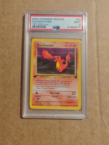 2000 POKEMON ROCKET #50 CHARMANDER 1ST EDITION PSA 9 MINT