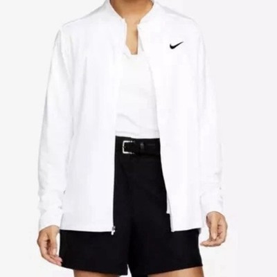 Nike Dri-FIT UV UPF 40+ Advantage Women's Full-Zip Golf Jacket, White. Size L