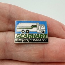 Gearhart The Go Company Lapel Pin Oil Well Service Fuel Tanker Truck Logo
