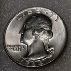 🟅 UNC 1964 D 90% Silver Wash. 25¢ - 62-Year-Old Coin