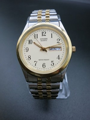 Vintage Citizen Quartz Watch Jubilee Band Japan 1100-S63910 HST