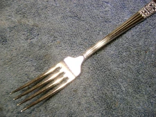 used,Oneida Community CORONATION Silver Plate, 7-1/2" Dinner Fork, 1936 Flatware