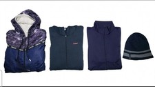 Boys size 8 Winter Jacket Bundle 3 Pack Beanie - Fleece Hoodie Lot -