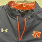 Auburn Tigers Mens Small Under Armour 1/4 Zip Pullover Navy Short Sleeve Top — photo 3