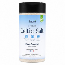 Celtic Salt Fine Ground Sea Salt Shaker - 8 Oz. Unrefined French Sea Salt Organi