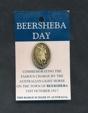 Australia: 2017 Beersheba Day (Commemorating the Charge)  Badge with pin