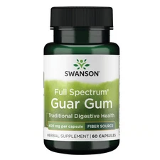 Swanson Full Spectrum Guar Gum 400 mg 60 Capsules