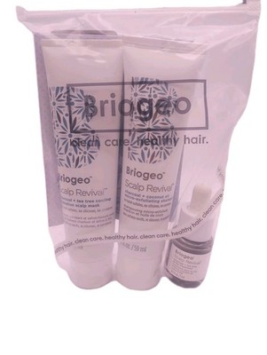 Briogeo Scalp Revival Challenge Set Shampoo Mask 2oz each Tea Tree 5ml Sealed 