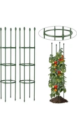 Garden Trellis, Tomato Cage Tall Plant Support Climbing Vines Flowers Stands ...