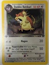 Dunkles Rattikarl 1. Edition Team Rocket - 51/82 Pokemon Karte Deutsch NM