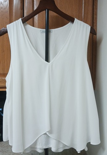 Green Envelope Los Angeles Large White Tank Top Sleeveless Blouse (W)