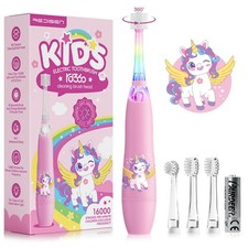Toddler Electric Toothbrush with 360  Brush Head for AllAround Clean, Baby So...