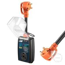 30 Amp RV Surge Protector,5000Joules,Waterproof Circuit Analyzer,High/Low Voltag