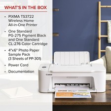 Canon PIXMA TS3722 Wireless All-In-One Printer Print Scan Copy WiFi 6