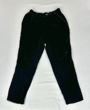 Vintage Burberry  s Black Pants Trousers Made in USA Velour Size 10