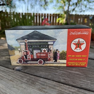 NIP Vintage Ertl Texaco Tanker Truck Die Cast Metal Bank Collector Series #17