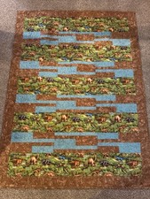 Handmade Machine Quilted Baby/Child Dinosaur Quilt /Lap Quilt/Hanging 61.5  X 45