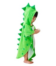 Soft Cotton Baby Bath Towel Beach Towel Bathrobe for Kids 0-4 Years Green Din...