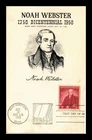 DR JIM STAMPS US MAXI CARD NOAH WEBSTER BICENTENNIAL FIRST DAY ISSUE