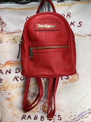 Juicy Couture Cherry Red Small Y2K Purse Mini Backpack Allover