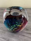 Murano Sommerso “Tutti Fruitti” Art Glass Rounded Candle Votive Holder Heavy