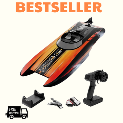 #ad Remote Control Boat 30MPH High Speed RC Boat with 2 Batteries amp; Reverse Functio $54.99
