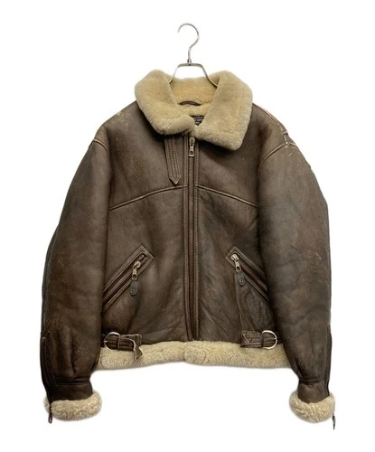 Aviation B-3 Leather Flight Jacket Men's Size One Size Brown - product listing photo