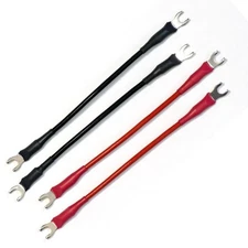 Cardas Audio Jumper Bi-Wire Speaker Cables 9.5 AWG SPADES 6-inches Set ot 4