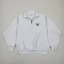Vintage Jerzees 1/4 Zip Pullover Sweatshirt WINDERMERE CUP Crew Made In USA