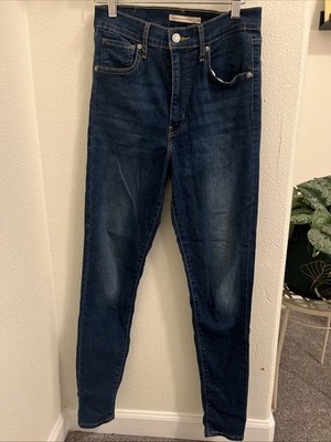 Levi s Mile High Super Skinny Jeans Women s W28L30 Dark Blue Stretch Denim