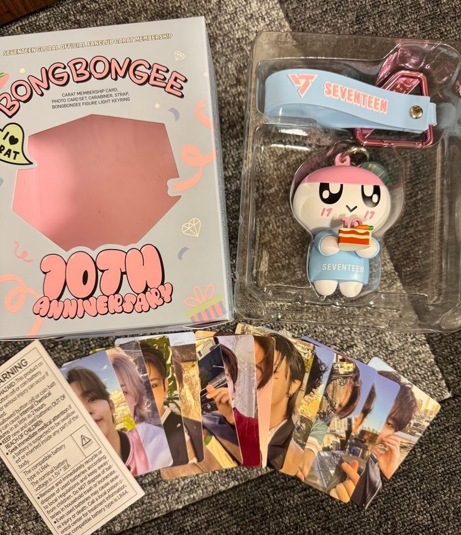 SEVENTEEN 10th FC Carat Bongbongee Membership kit Figure Light