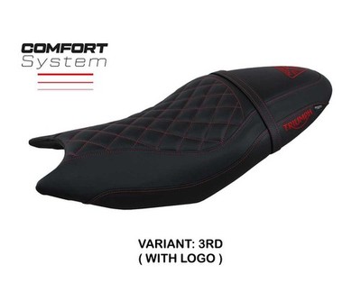 Seat cover Sihlar Comfort Sys Red RD + logo TPZ Triumph Trident 660 2021 2026