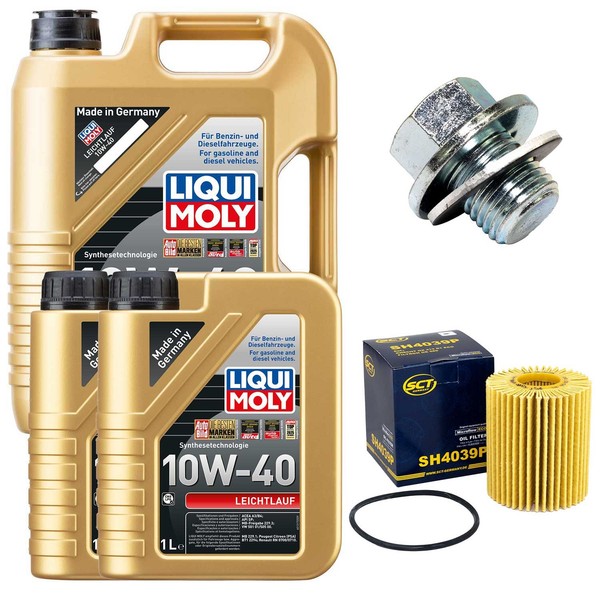 MotoröL Filter Set 10W-40 Liqui Moly 7 Liter + Schraube FüR Lexus Toyota Avensis-image