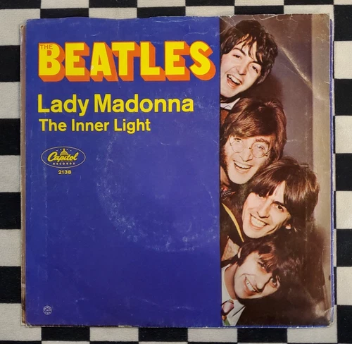 Lady Madonna / The Inner Light 7" 45 by The Beatles vinyl 1968 VG/G+ 2138