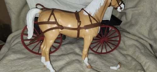 Marx Toys Johnny West Horse And Covered Wagon