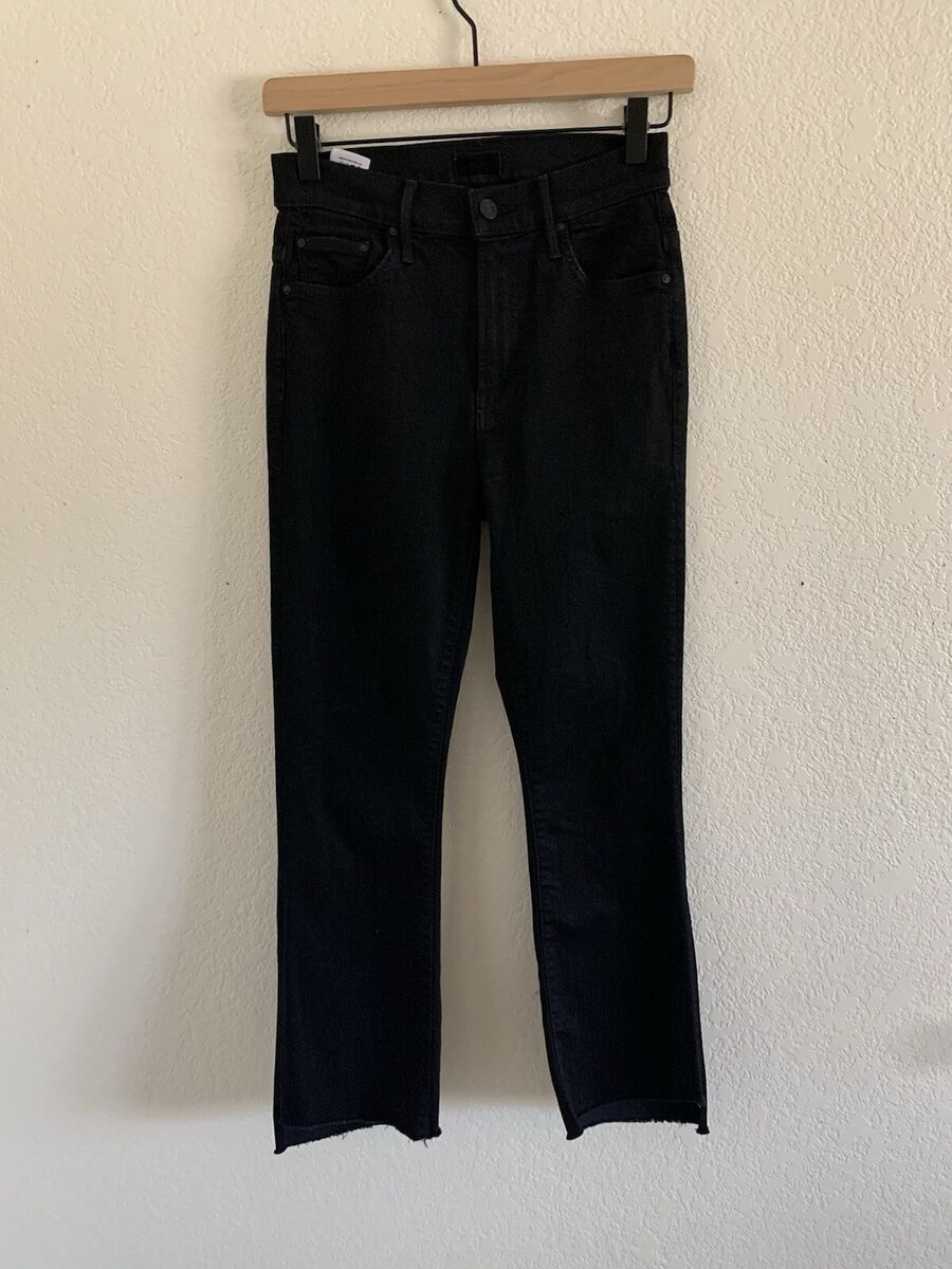 Mother Insider Crop Step Fray Jeans Size 25 Not Guilty Black Mother Insider Crop Step Fray Jeans Size 25 Not Guilty Black