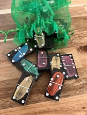 Custom Made Resin Dominoes, Glitter Resin Dominoes, Handmade Dominoes Set,...
