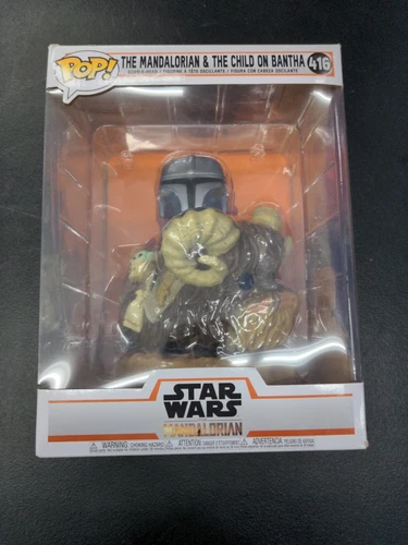 MIP 2020 FUNKO POP STAR WARS #416 THE MANDALORIAN & THE CHILD ON BANTHA