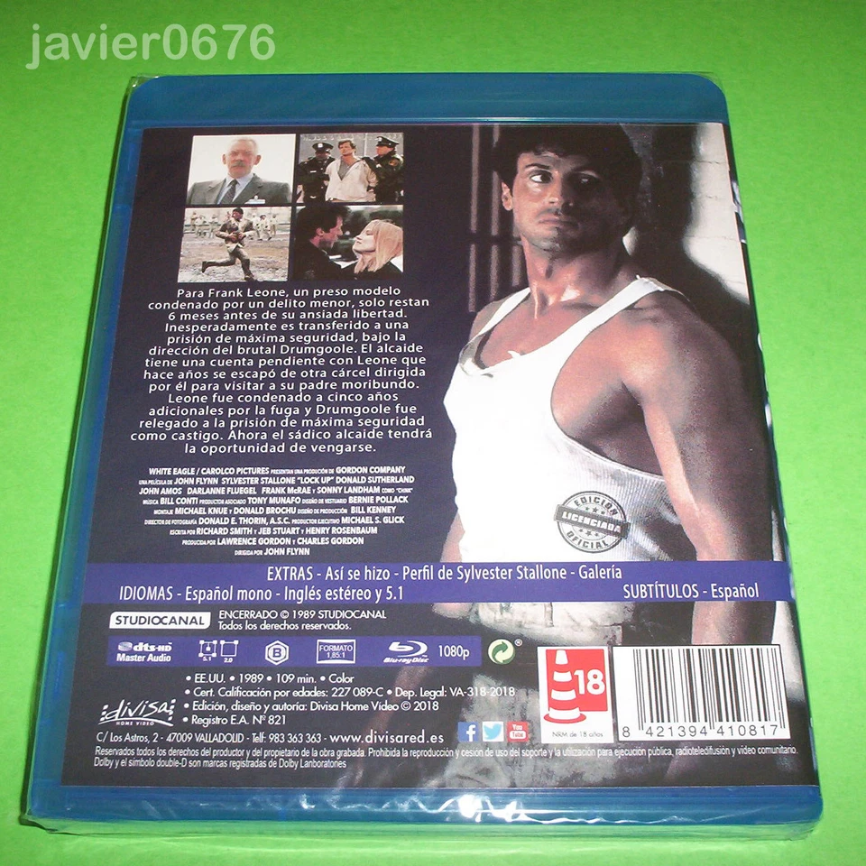 ENCERRADO BLU-RAY NUEVO Y PRECINTADO SYLVESTER STALLONE - Imagen 2 de 2