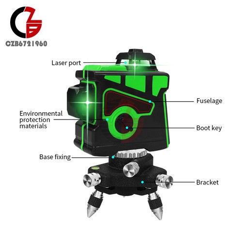 Portable Green/Blue Laser Level Automatic Cross Line Laser Self Leveling 360° - Picture 25 of 27