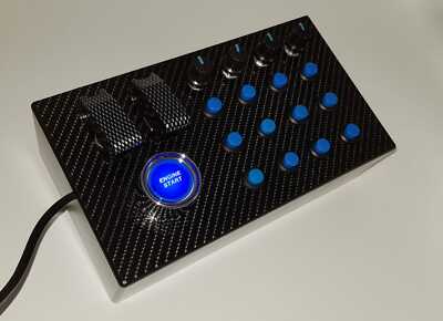 Button Box Pc PC USB 27 function blue push Button Box simracing | eBay UK