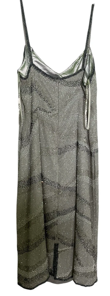 SCALA Dress Women XL Neutral Colors Entirely Beaded 2pc 100% Silk Dress NWT - Image 4 of 4