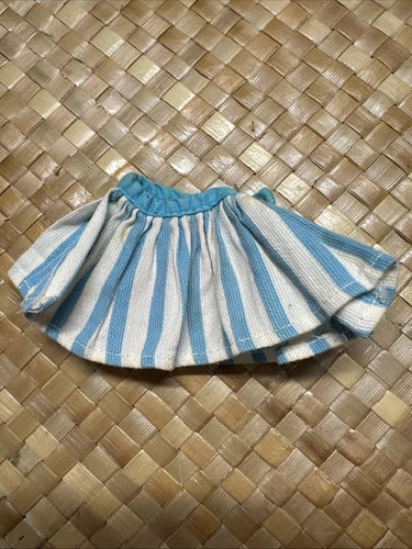 1963 IDEAL TAMMY SISTER PEPPER DOLL w PARTY TIME SKIRT BLUE/WHITE STRIPE
