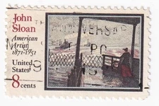 STAMP US SCOTT 1433 "John Sloan" 8 CENT 1971 USED