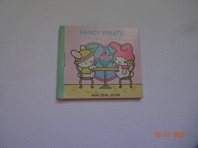Sanrio My Melody Mini Seal Sticker Book Fancy Fruits 1976 New Vintage
